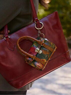 Patricia Nash Mini Vienna Floral Charm Keychain